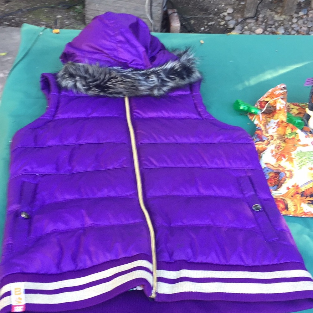 Down puffer vest purple snowboard ladies large
